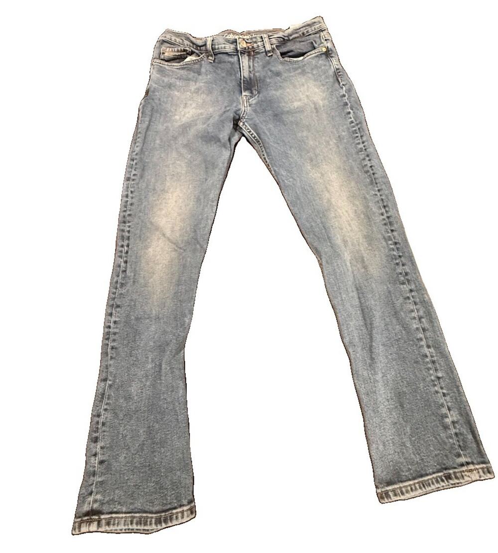Calvin Klein Jeans Womens 29x30 Blue Slim Straight Leg Denim Mid Rise Stretch